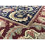 Tapis floral bleu / rouille en laine noué à la main 5 pi 1 po x 7 pi