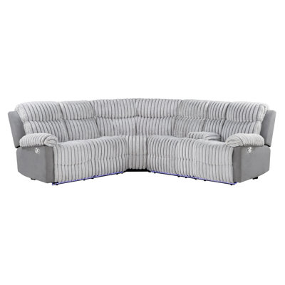 Bruni Grey Sectional With LED