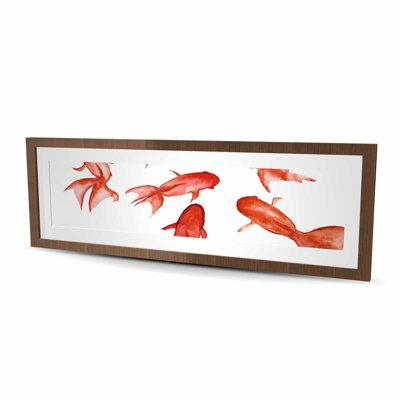 Red Fishes - Asian Animals Framed Matted Print | Home Decor
