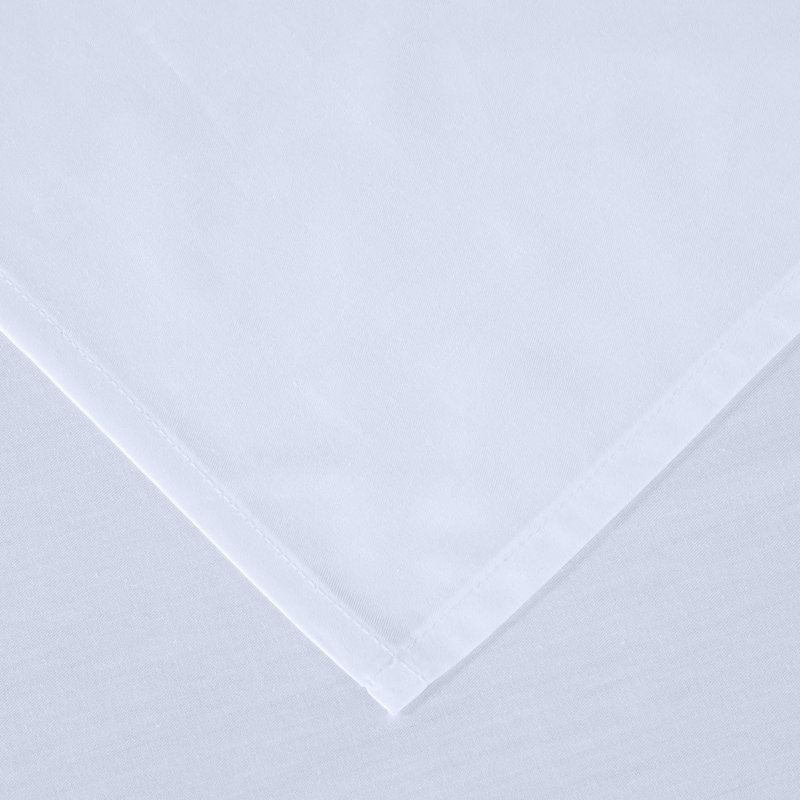 100% Cotton Twill Sheet Set, King Sheet Set with 2 Pillowcases, White