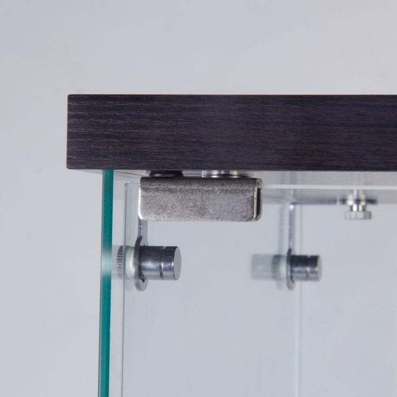 Vitrine à une porte avec 3 tablettes, Noir