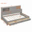Lit de jour en bois avec 3 tiroirs de rangement, tablette souple supérieure, tablette et ensemble de prises et ports USB-1738978591-1738978588
