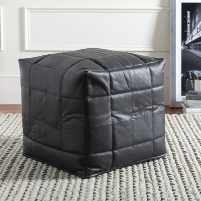 Leather Pouf