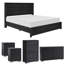  Louby 5 Pieces Farmhouse King Bedroom Set, Black-101644235-101644236