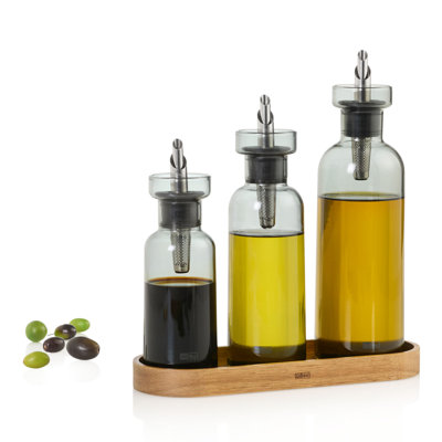 AdHoc Oil and Vinegar Dispenser Aromapour Grey 16.7oz (set of 2)