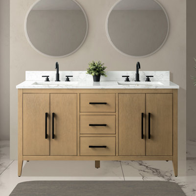 Ensemble de meuble-lavabo double 60 po