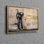 Portrait abstrait sur toile de coton Steve Steve: Street Art style graffiti pour décoration murale moderne