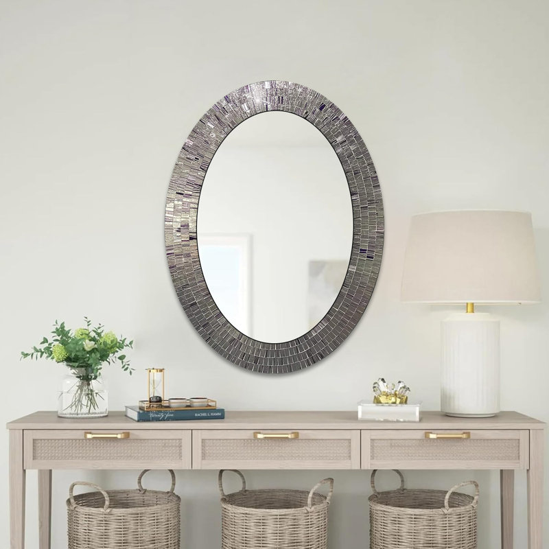 Rushworth Glass Frame Mirror, Violet