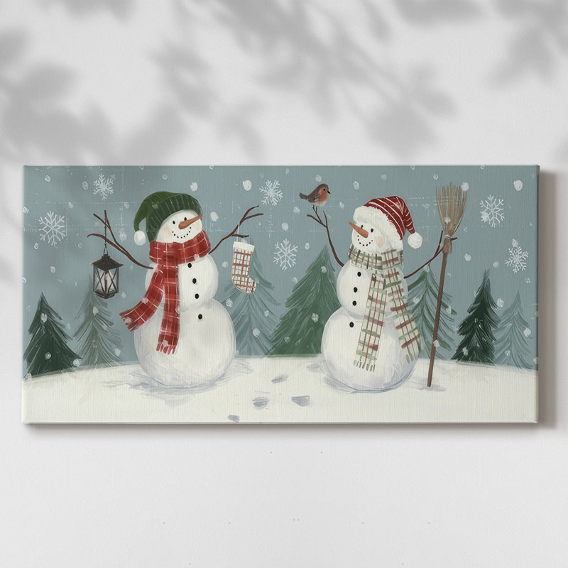 " Jolly Snowman Collection D ", 24" H x 48" W x 1.5" D