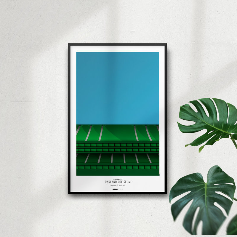 «Minimalist Oakland Coliseum» par S. Preston, impression sur toile non encadrée