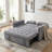 53" Corduroy Convertible Loveseat Sleeper Sofa with Pull-Out Bed, USB & Storage-950396800