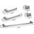 5 Bathroom Hardware Compilation Kit Bundle, 304 Quality, Scratch- Design, Modern Feature, Easy Installation For Different Spaces Group Package, High Metal, Resists Tarnishing, Simple All Areas-1314309745