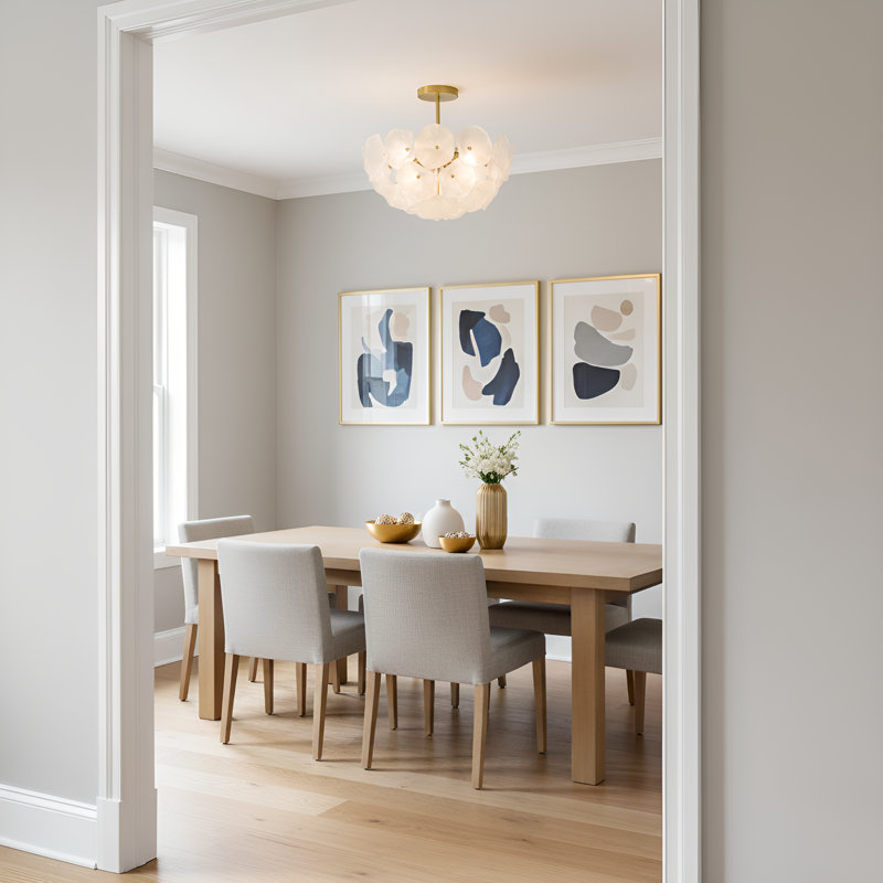 Audrey 4-Light Brushed Gold Semi-Flush Mount