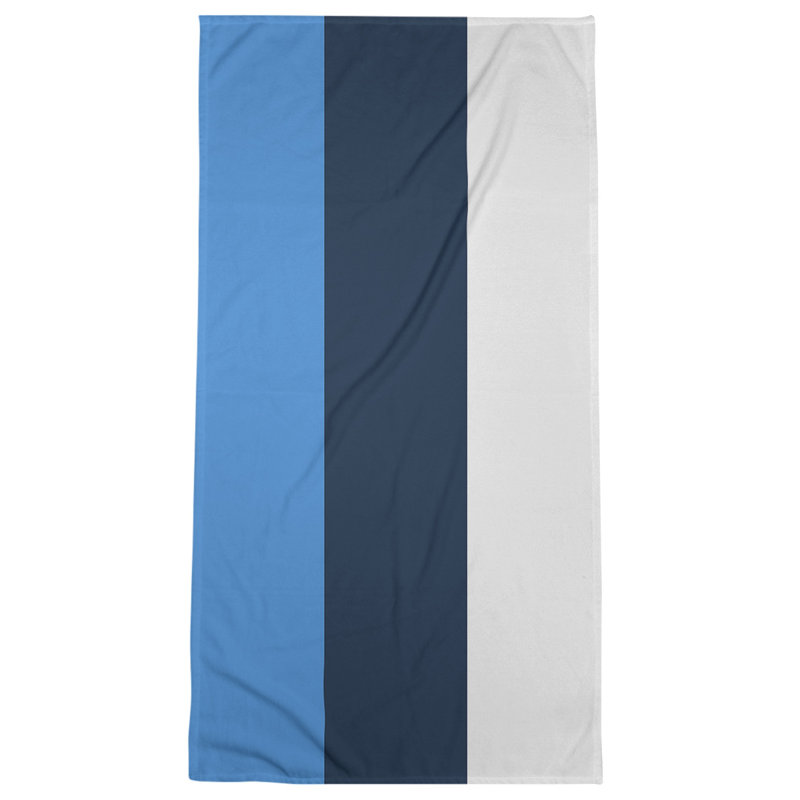 Bath Towel, Blue/Navy Blue/Light Green