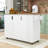 Erela Farmhouse Rolling Kitchen Island Cart with Drop Leaf and Internal Storage Racks-1027550430