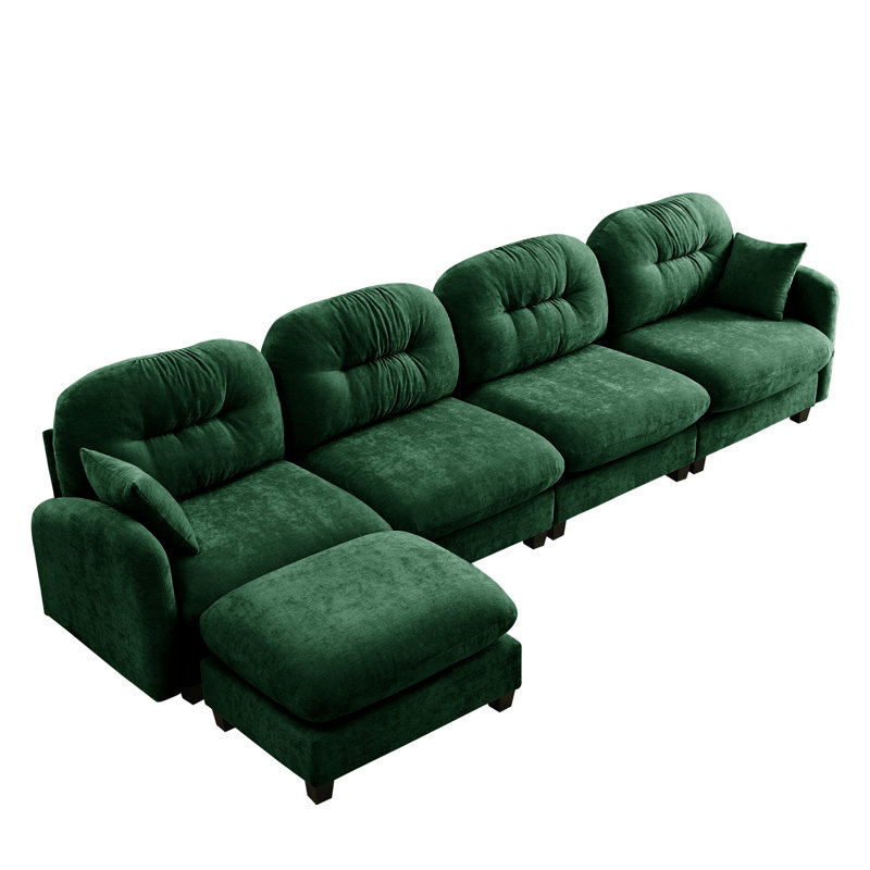 Ergonomique, chenille, coussin, espaces de lecture, chambres à coucher, 4, Vert, H 36,6 po x l 140 po x P 59,5 po