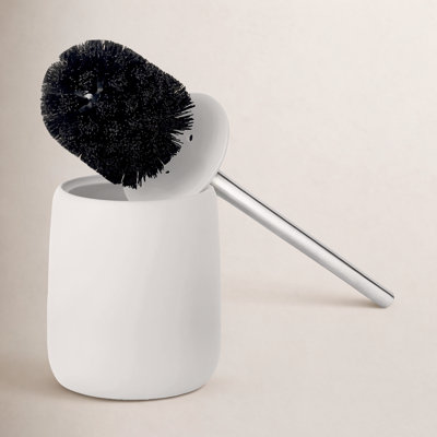 SONO 15.37" Ceramic Toilet Brush and Holder