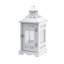 Ensemble de 2 lanternes décoratives, découpes classiques et panneaux de verre, blanc