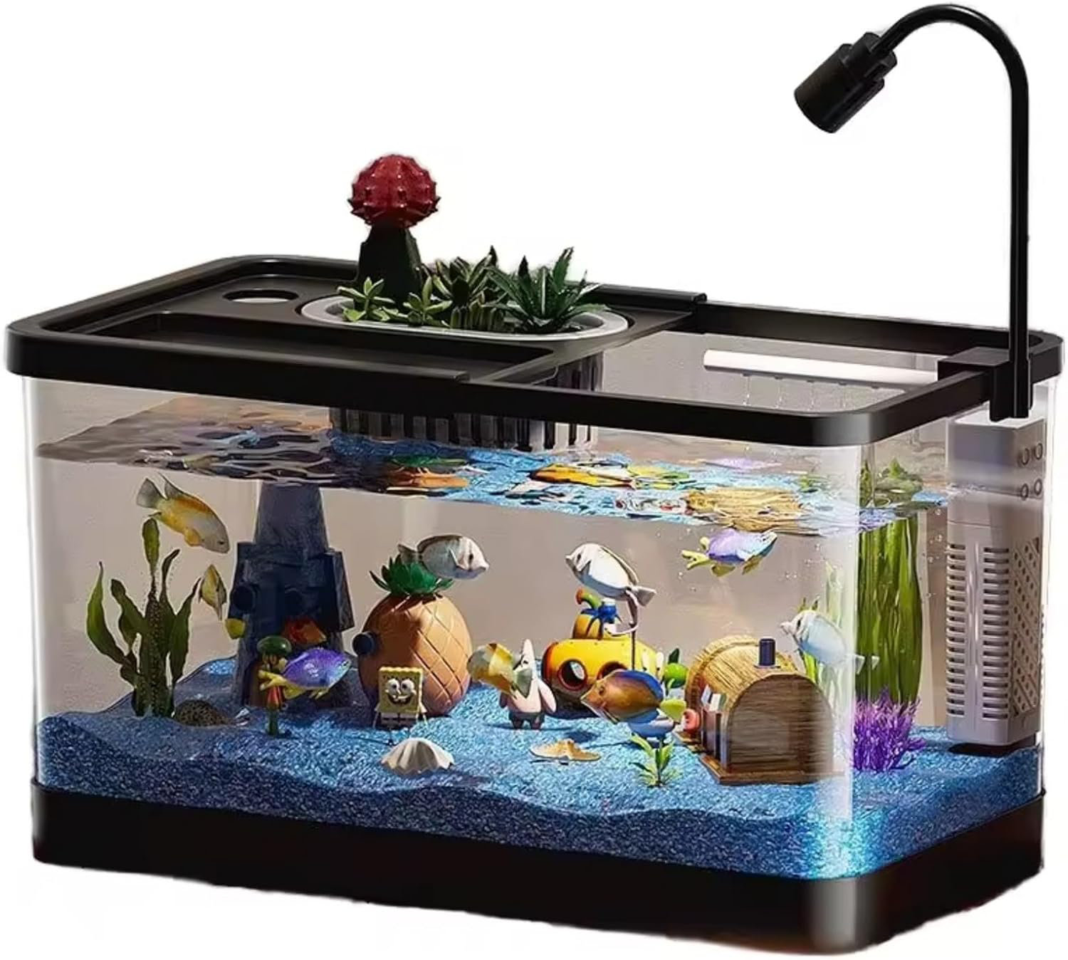 Wrought Studio™ 4 Gallon Small Fish Tank, Betta Fish Tank kit with LED ... - Generator A Suitable Large Goldfish Tank