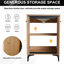 Armoire de salle de bain 24 po, lavabo et espace de rangement, matériau en bois d'ingénierie, couche de preuve, instructions d'assemblage faciles, déclaration de style américain, meuble-lavabo 24 po avec lavabo couleur chêne-700376441