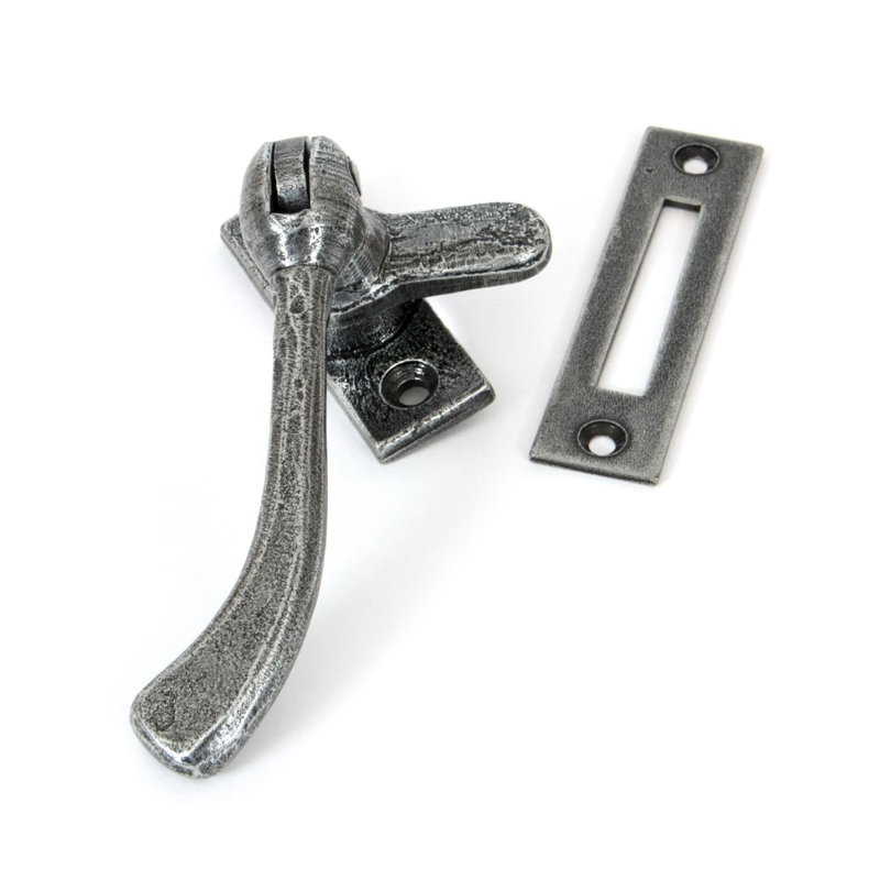 Handmade Peardrop Fastener Door Accessory, Pewter