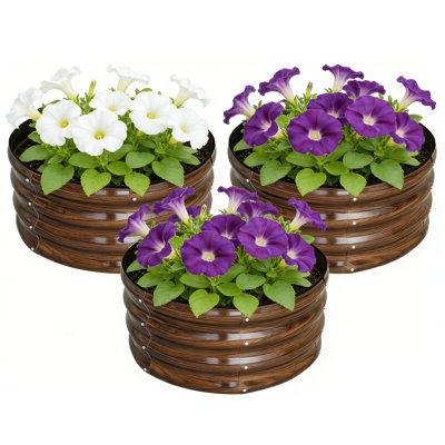 Ensemble de jardinière en métal 3 pièces 2X2x1ft pour l'extérieur