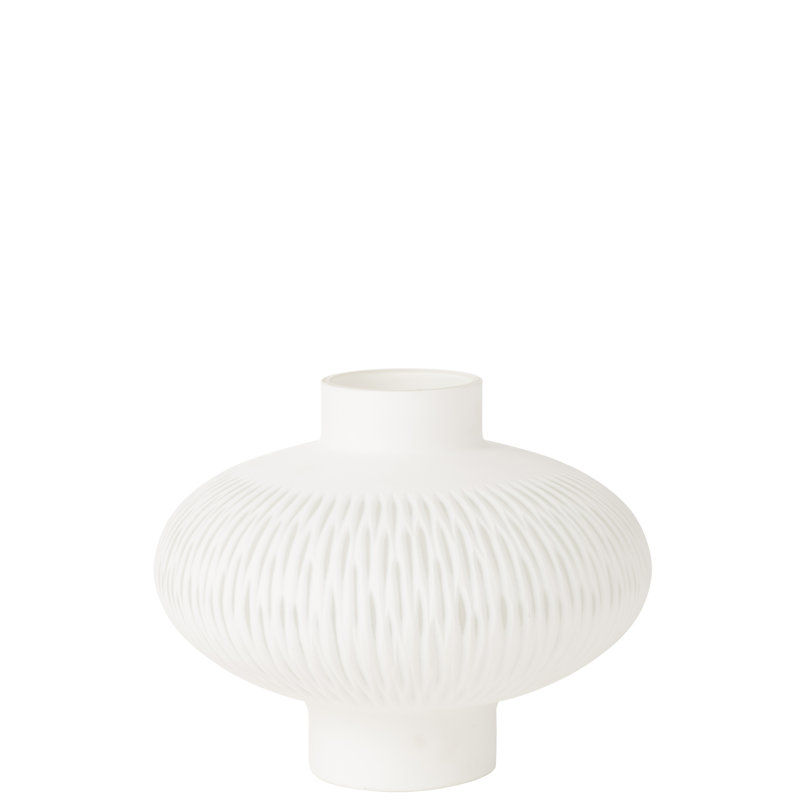 Sharen Glass Table Vase 1, 24.5" H x 31.5" W x 31.5" D, White