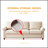 Linen Storage Sofa with Removable Boxes – Solid Wood & Metal Frame, 7" Cushions, Silver Nail Trim-1479733021