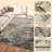 8x10 Modern Abstract Area Rug Washable Rug Stain Resistant Indoor Carpet With Non-Slip Backing Low Pile Floor Cover For Bedroom Playroom Nursery Apartment Living Room,Blue/Taupe-614903754-614903752