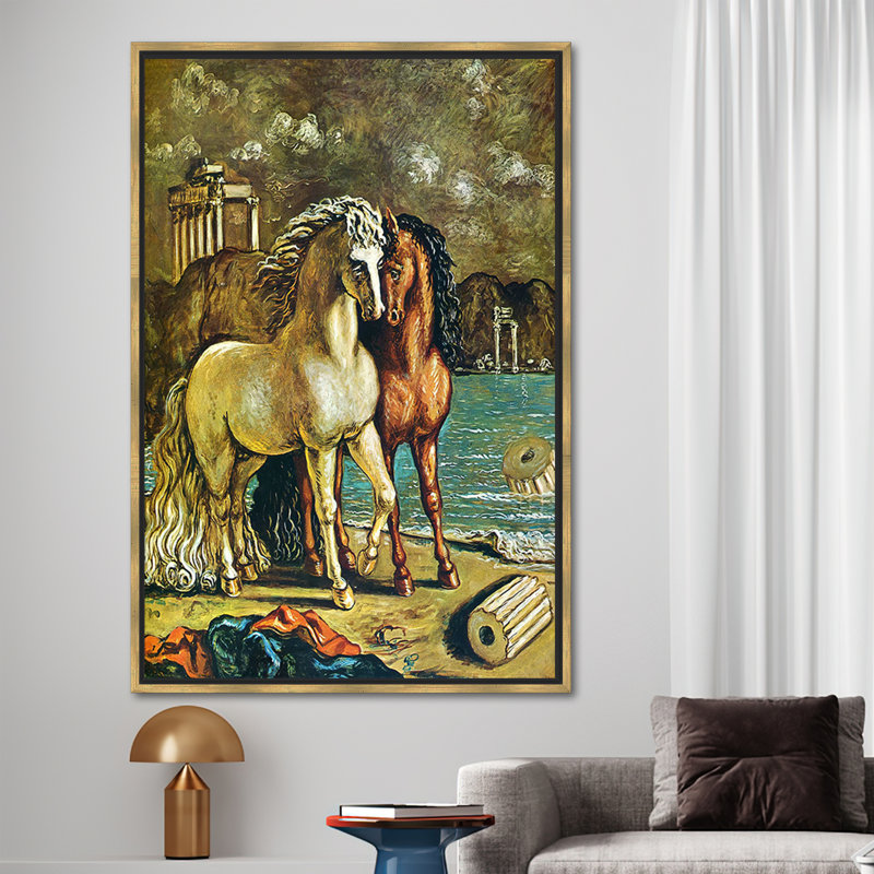 Print on Canvas, 35 cm H x 25 cm W, Framed Print without Mat, Gold