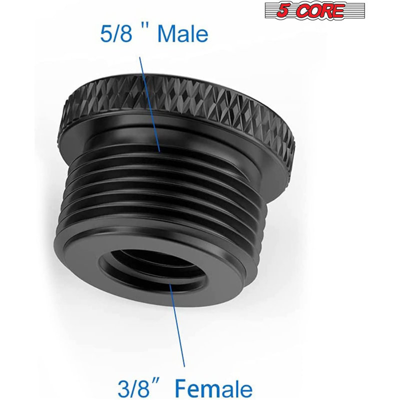 Adaptateur de support pour micro 5 fils 12 pièces 5/8 mâle à 3/8 femelle connecteur de conversion de filetage