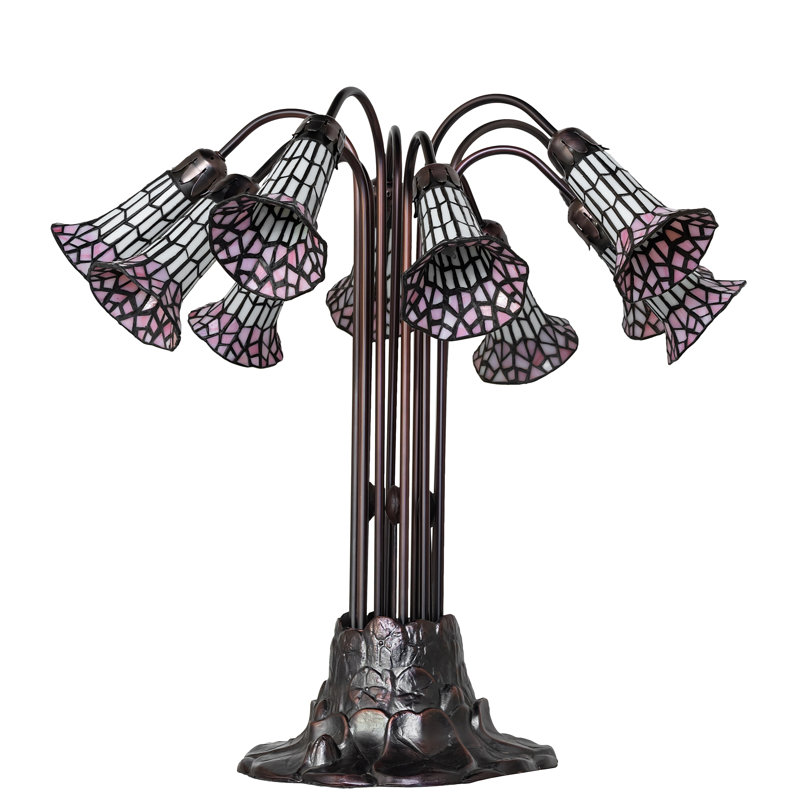 Pond Lily Table Lamp, Pink/White