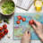 Ambesonne Romantic Cutting Board Large Size Colored Brushstroke Multicolor