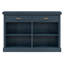 Console Bely Farmhouse avec 2 tiroirs et tablettes de rangement ouvertes-133210806
