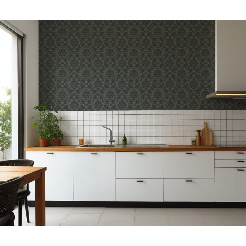 Silken Poppy - Wallpaper, Linen, Faux Grasscloth