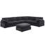 Canapé modulaire réversible d'angle en chenille 7 pièces avec repose-pieds amovible-1856894794