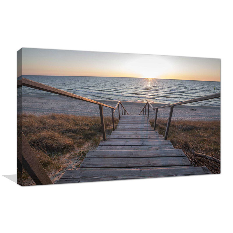« secluded beach », reproduction de photo sur toile tendue, H 24 po x l 40 po x P 1,5 po