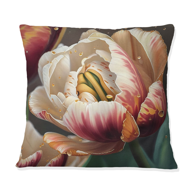 Coussin Tulip Flowers Watercolor - Tulip