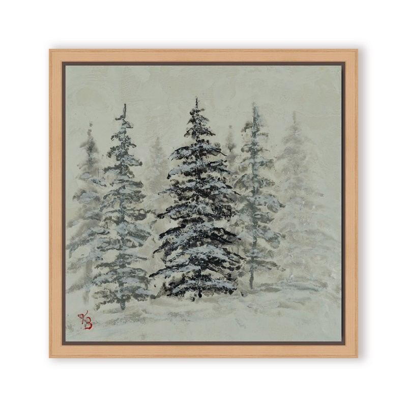 Nature Inspired "Serene Grove" Canvas Wall Art By , 30" H x 30" W, Framed Canvas, Beige