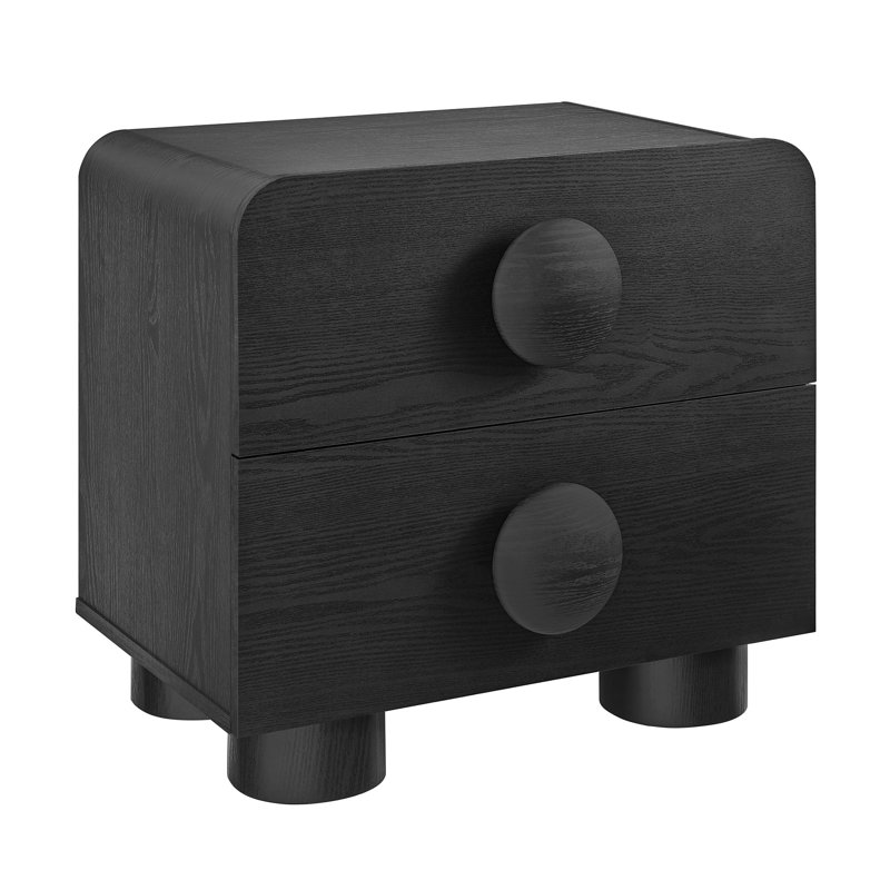 Sonnet 2-Drawer Nightstand, Black