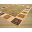 Wool Geometric Area Rug in Green