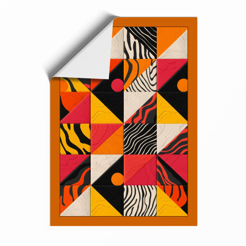 Pinwheel Grid Geometric - Print, Unframed, A3 - 42.0 x 29.7 cm
