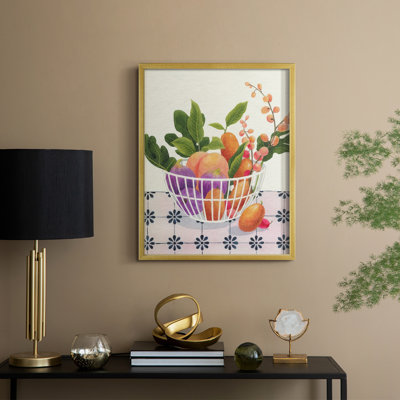 «Bright Fruit II», reproduction encadrée - bois massif