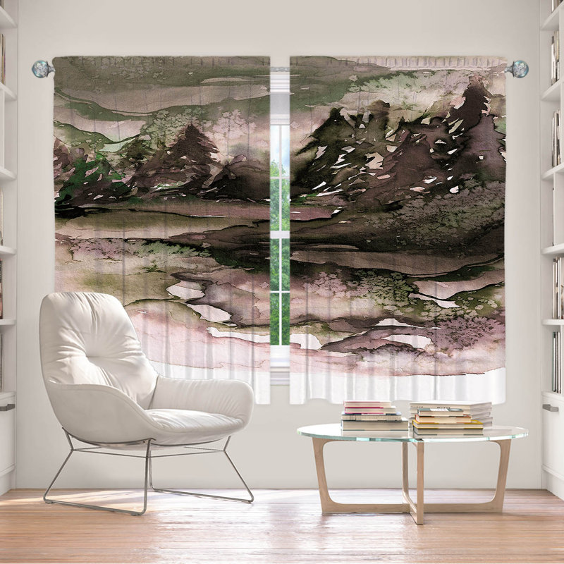 Room Darkening Curtain Pair, Dark Green, 56" W x 78" L
