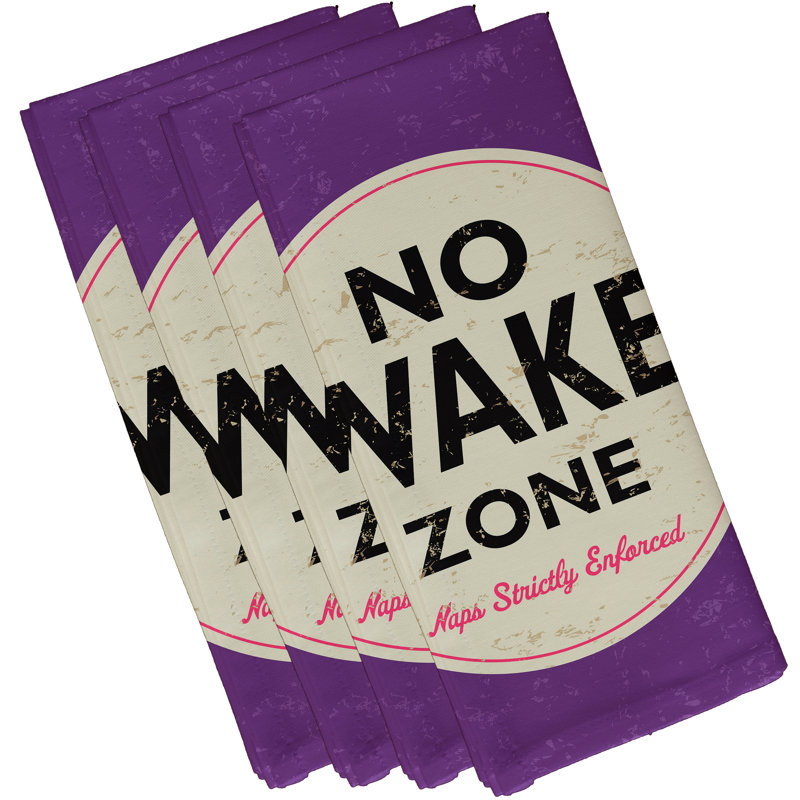 Ensemble de serviettes 4 pièces Cairo Nap Zone Word, L 18 po x L 18 po, Mauve