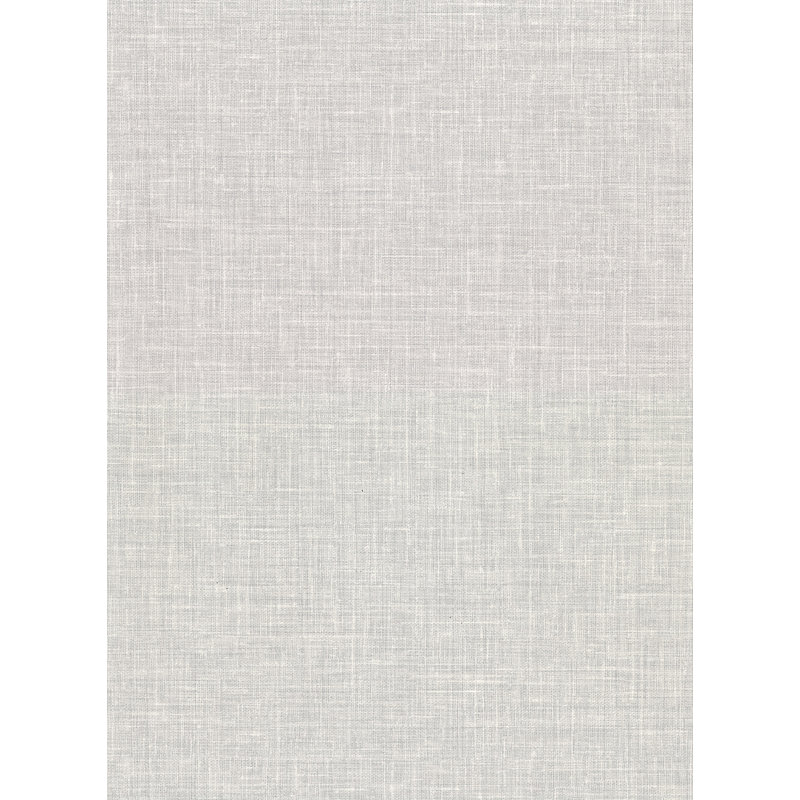 Candice Faux Linen 27' L x 27" W Wallpaper Roll, Light Gray