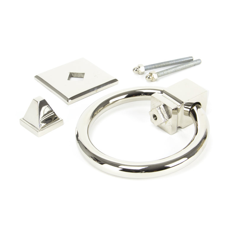 Ring Door Knocker, Polished Nickel