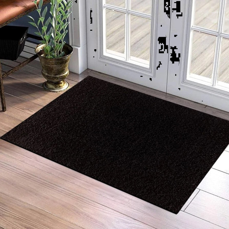 Solid Colour Shag Area Rug, Rectangle 60 x 110 cm
