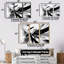 Abstrait vagues noires et blanches - ensemble d'art mural abstrait-1900420126-1900420122