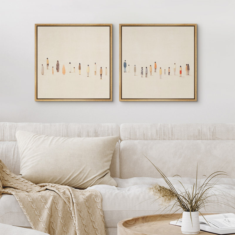 «Living People Portraits», œuvre d'art unique sur toile encadrée, impression sur toile, Natural Floater Framed